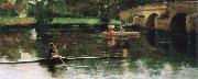 John Lavery The Bridge at Grez oil